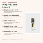 Benefits of COSRX Snail Peptide Eye Cream - brightens dark circles, firms with 5 peptides, 72% snail mucin