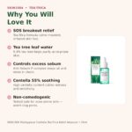 Benefits of SKIN1004 Tea-Trica Relief Ampoule - calms acne, controls sebum, tea tree and centella