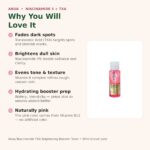 Benefits of Anua Niacinamide TXA toner - fades dark spots, brightens dull skin, evens tone
