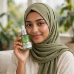 Bangladeshi woman holding Anua Azelaic Acid 10 Hyaluron Serum 50ml - Korean redness soothing serum