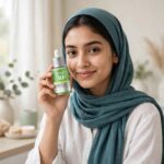 Bangladeshi woman holding Anua Azelaic Acid 10 Hyaluron Serum - Korean redness soothing serum