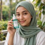 Bangladeshi woman holding SKIN1004 Centella Tea-Trica Relief Ampoule - Korean acne care serum